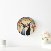 Twee charmante katten ronde klok (Huis)