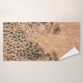 TWEE CHEETAH-ZITTING OP HET VELD BIJ DAGEN BADHANDDOEK (Badhanddoek)