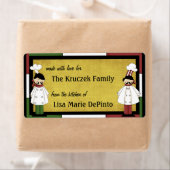 Twee chef-koks Eten Bereiding Labels (Insitu)