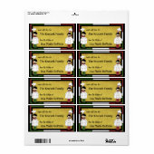 Twee chef-koks Eten Bereiding Labels (Full Sheet)