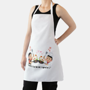 Twee chef-koks koken Schort - minimalistische ret
