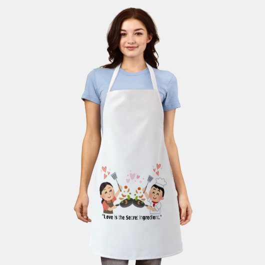 Twee chef-koks koken Schort -  minimalistische ret (Gedragen)