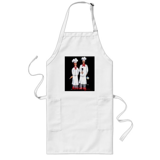 Twee chefs apron lang schort (Voorkant)