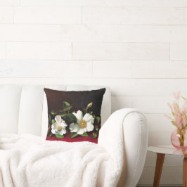 Twee Cherokee-Rozen op Red Velvet, Kussen