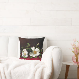 Twee Cherokee-Rozen op Red Velvet, Kussen