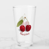 Twee Cherries Design Drink glastrommel Glas (Voorkant)