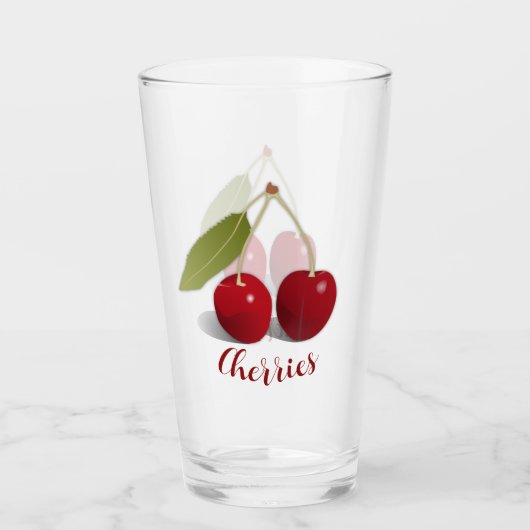 Twee Cherries Design Drink glastrommel Glas (Voorkant)