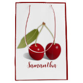 Twee Cherries Design Gift Bag Medium Cadeauzakje (Voorkant)