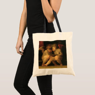 Twee cherubijnen lezen door Rosso Fiorentino, enge Tote Bag