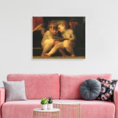 Twee Cherubs Lezing door Rosso Fiorentino, Angels Canvas Afdruk (Insitu (Woonkamer))