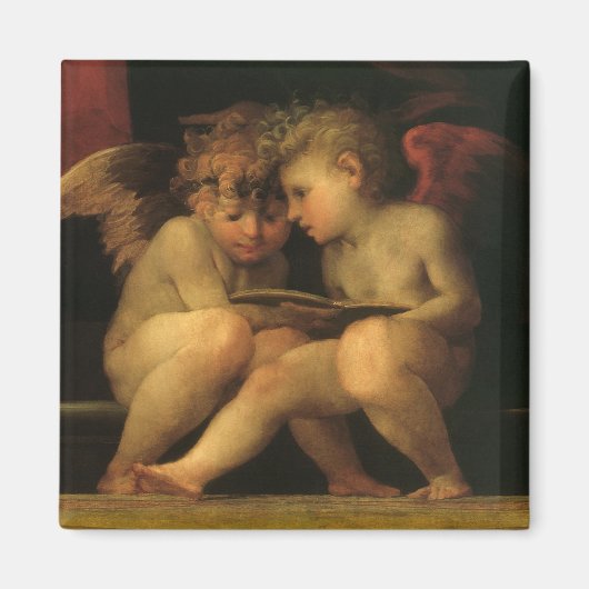 Twee Cherubs Lezing door Rosso Fiorentino, Angels Magneet (Voorkant)