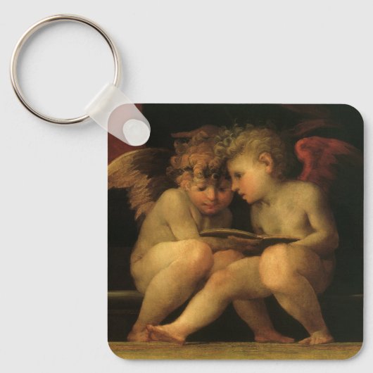 Twee Cherubs Lezing door Rosso Fiorentino, Angels Sleutelhanger (Voorkant)
