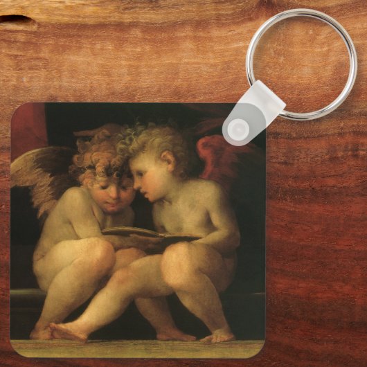 Twee Cherubs Lezing door Rosso Fiorentino, Angels Sleutelhanger (Achterkant)