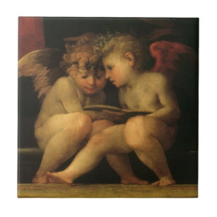 Twee Cherubs Lezing door Rosso Fiorentino, Angels Tegeltje
