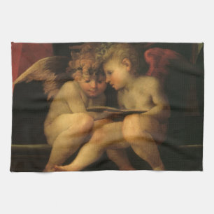 Twee Cherubs Lezing door Rosso Fiorentino, Angels Theedoek