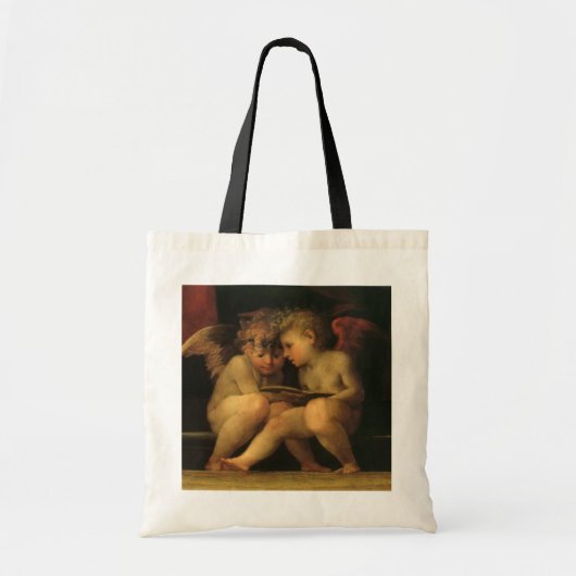 Twee Cherubs Lezing door Rosso Fiorentino, Angels Tote Bag (Voorkant)
