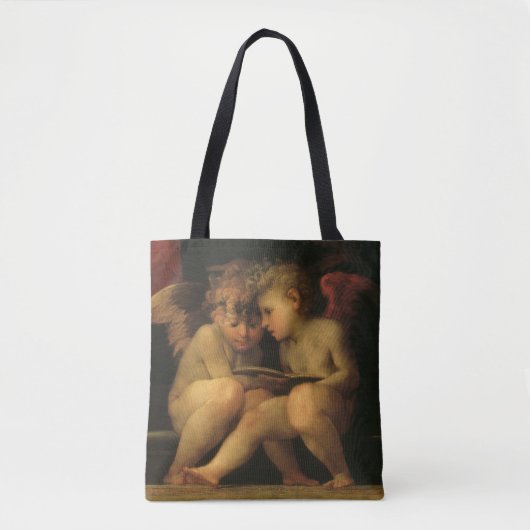 Twee Cherubs Lezing door Rosso Fiorentino, Angels Tote Bag (Voorkant)