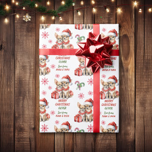 Twee Chihuahua honden Kerstmis Cadeaupapier