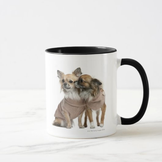Twee Chihuahuas verkleed (2 jaar oud) Mok (Rechts)