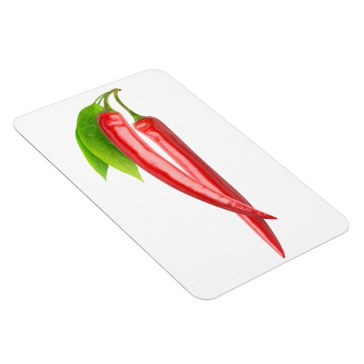 Twee chillies met blad magneet (Rechterzijde)