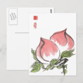 Twee Chinese perziken Briefkaart (Voorkant / Achterkant)
