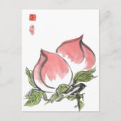 Twee Chinese perziken Briefkaart (Voorkant)