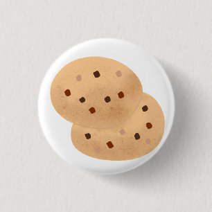 Twee chocoladekoekjes cadeau voor bakker ronde button 3,2 cm