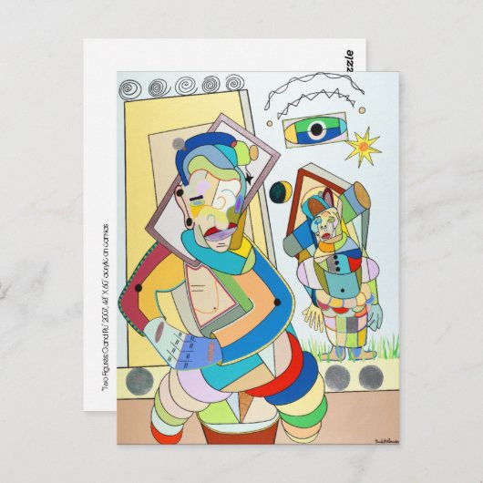 "Twee cijfers: O en Ru" door Ruchell Alexander Briefkaart (Voorkant / Achterkant)