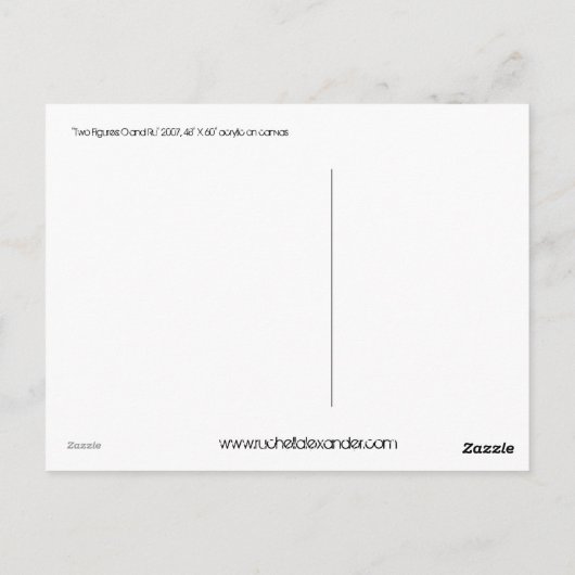 "Twee cijfers: O en Ru" door Ruchell Alexander Briefkaart (Achterkant)