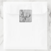 Twee cijfers vierkante sticker (Tas)