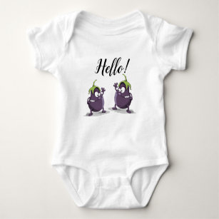 Twee Clipart Eggplant Baby T-Shirt