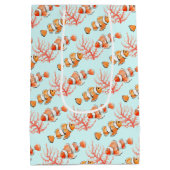 Twee clownvissen of anemenvis met koraalwaterverf medium cadeauzakje (Achterkant)