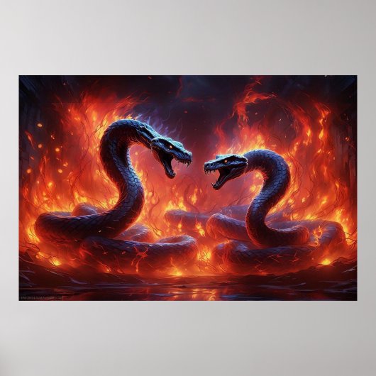 Twee cobra's in de hel (24 x 36) poster (Voorkant)