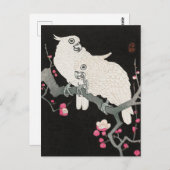 Twee Cockato en Plum Blossom door Ohara Koson Briefkaart (Voorkant / Achterkant)