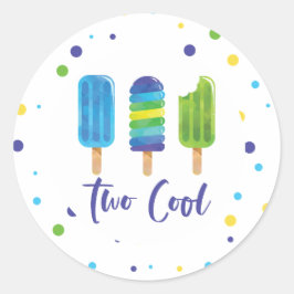 Twee Cool 2e verjaardag Ronde Sticker