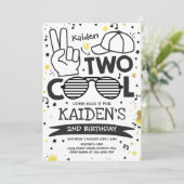 Twee Cool Birthday Party... Ik ben twee Cool 2nd B Kaart (Staand voorkant)
