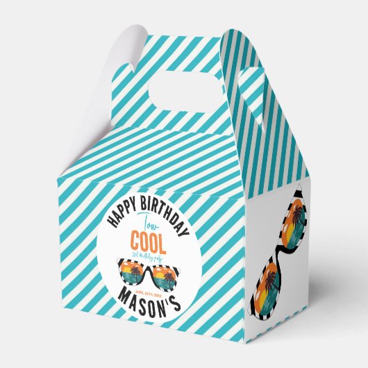 Twee Cool Boy 2e Verjaardagsfeestje Bedankdoosjes (Achterkant)