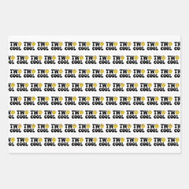 Twee Cool Boy 2e Verjaardagsfeestje Inpakpapier Vel