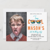 Twee Cool Boy 2e Verjaardagsfeestje Kaart (Voorkant)