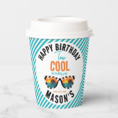 Twee Cool Boy 2e Verjaardagsfeestje Papieren Bekers (Achterkant)