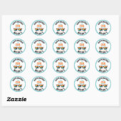 Twee Cool Boy 2e Verjaardagsfeestje Ronde Sticker (Vel)