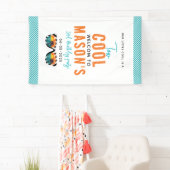 Twee Cool Boy 2e Verjaardagsfeestje Spandoek (Insitu)