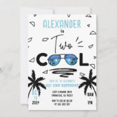 Twee Cool Boy 2e Zomer Verjaardag Zonnebril Kaart (Voorkant)