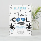 Twee Cool Boy 2e Zomer Verjaardag Zonnebril Kaart (Staand voorkant)