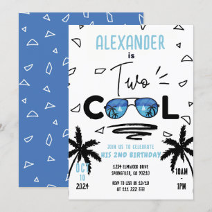 Twee Cool Boy 2e Zomer Verjaardag Zonnebril Kaart