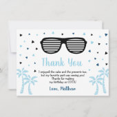 Twee Cool Boy Summer Birthday Dank je Bedankkaart (Voorkant)