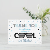 Twee Cool Boy Summer Birthday Dank je Bedankkaart (Staand voorkant)