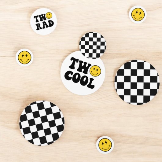 Twee Cool Boy Tweede Verjaardagsfeestje Confetti