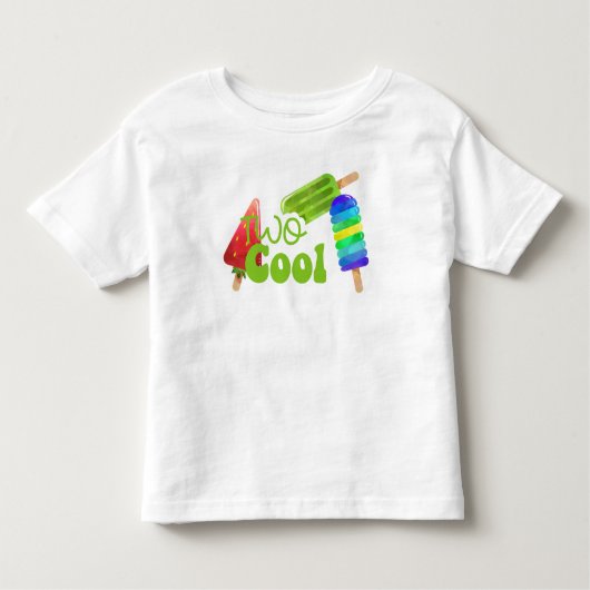 Twee Cool Boys 2e Verjaardag Popsicle Kinder Shirts (Voorkant)
