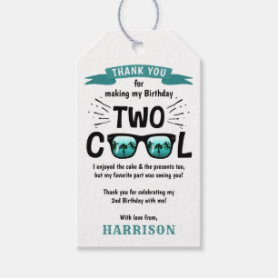 Twee Cool Boys 2e Verjaardagsfeestje Dank je Cadeaulabel